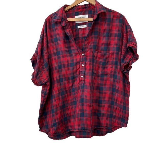 Grayson Other - Grayson The Hero Anthroplogie Plaid Flannel Red and Blue Button Front Large 04